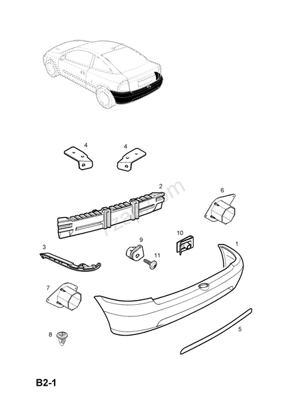 Astra G/Mk4 Metal Bumper Angle Bracket (Coupe/Convertible) - 93173469 93173470