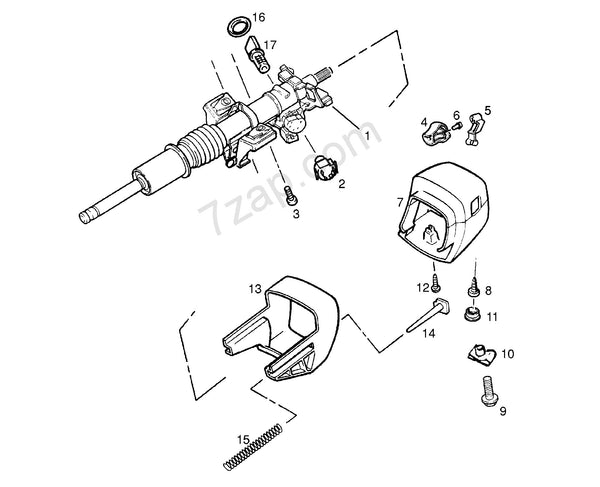 Genuine Astra G Upper and Lower Steering Column Cowel (tilting) - 90437350