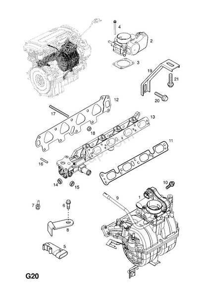 Genuine Z16XE Inlet Manifold to Flange Gasket - 90531731